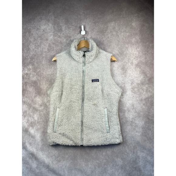 Patagonia Women's L Gray Fleece Vest Full Zip Sherpa Retro Pile‎ Outdoors - Picture 1 of 6
